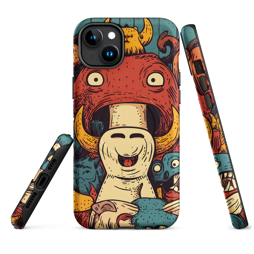 Whimsical Gathering of Creatures | Phone Case |  15 Plus | MagSafe® Tough Case | Matte