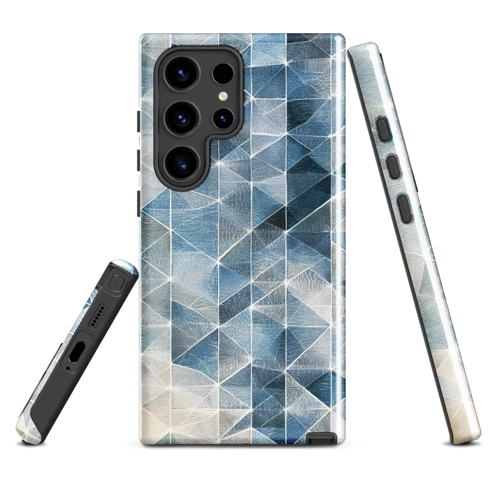 Geometric Harmony in Blue | Phone Case |  S24 Ultra | Tough Case | Glossy