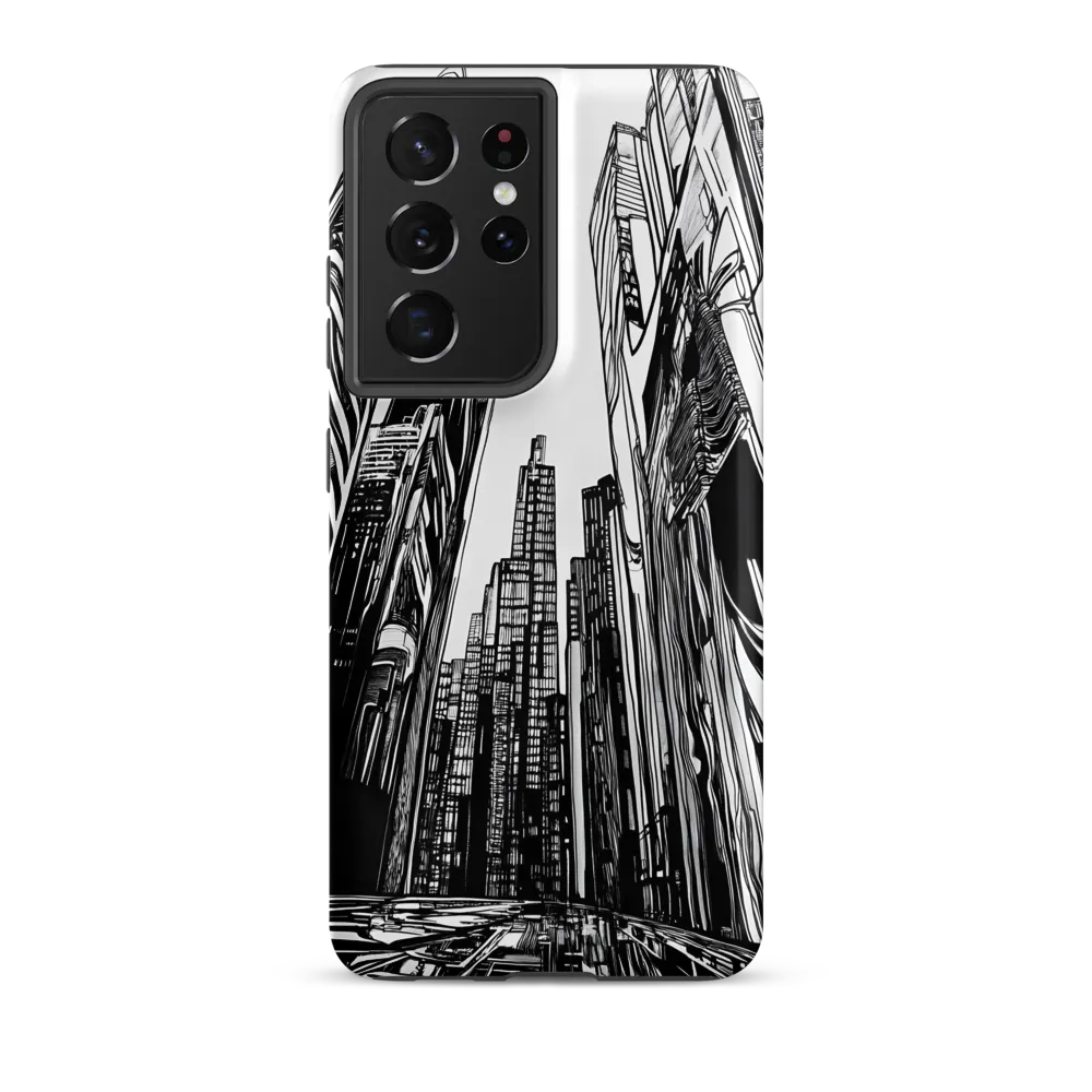 Urban Echoes: A Line Art Journey