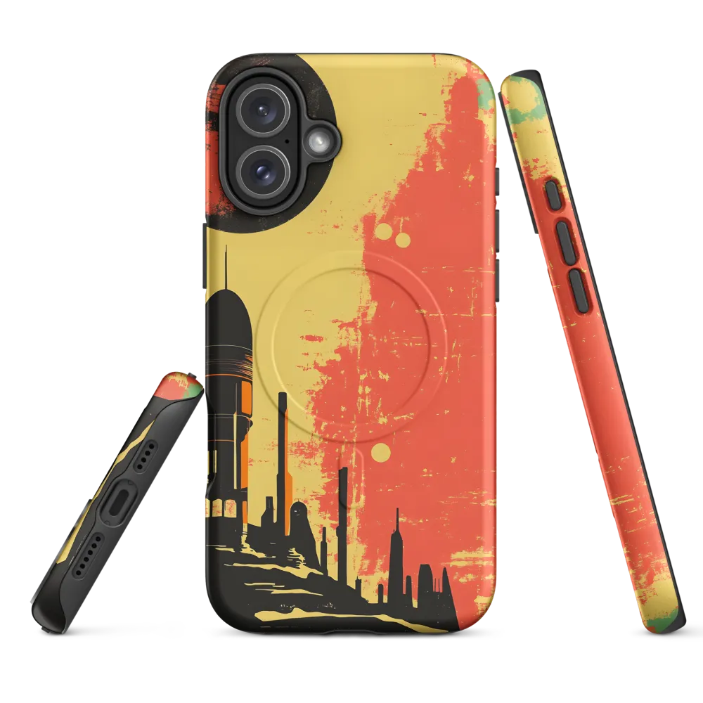 Journey to the Stars: A Retro-Futuristic Landscape | Phone Case |  16 Plus | MagSafe® Tough Case | Matte