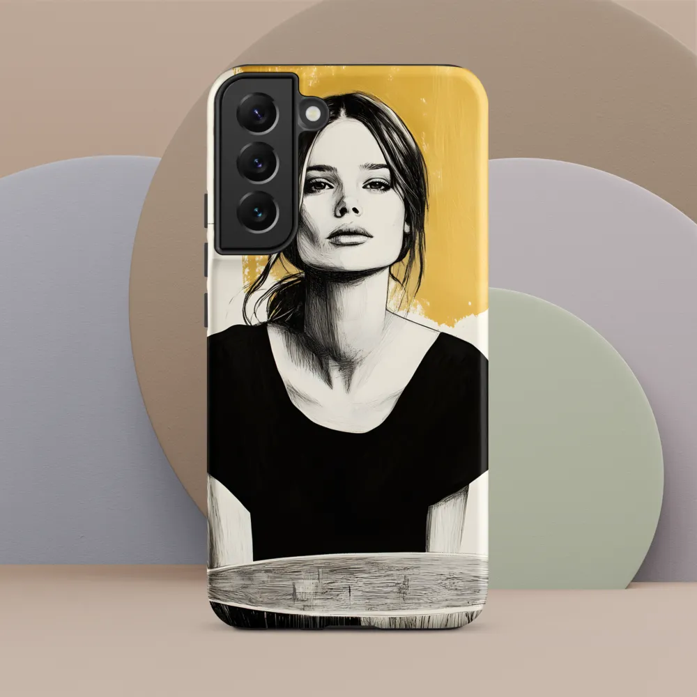 Golden Serenity: A Minimalist Portrait
