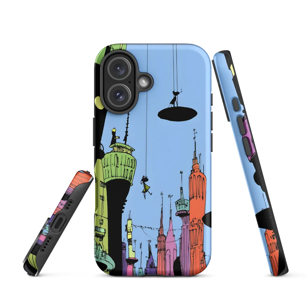 Whimsical Heights: A Futuristic Cityscape | Phone Case