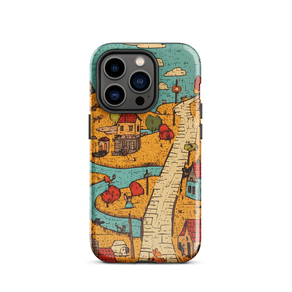 Whimsical Village Landscape