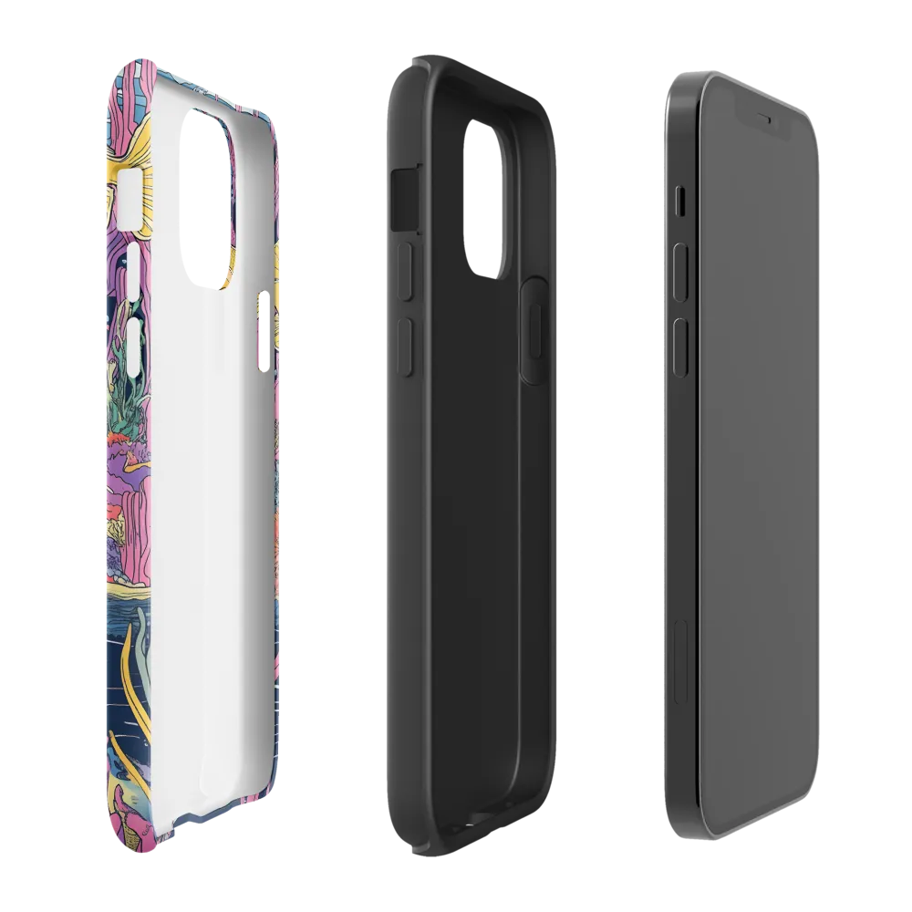 Underwater Dreamscape: A Playful Encounter | Phone Case |  12 Pro | Tough Case | Matte