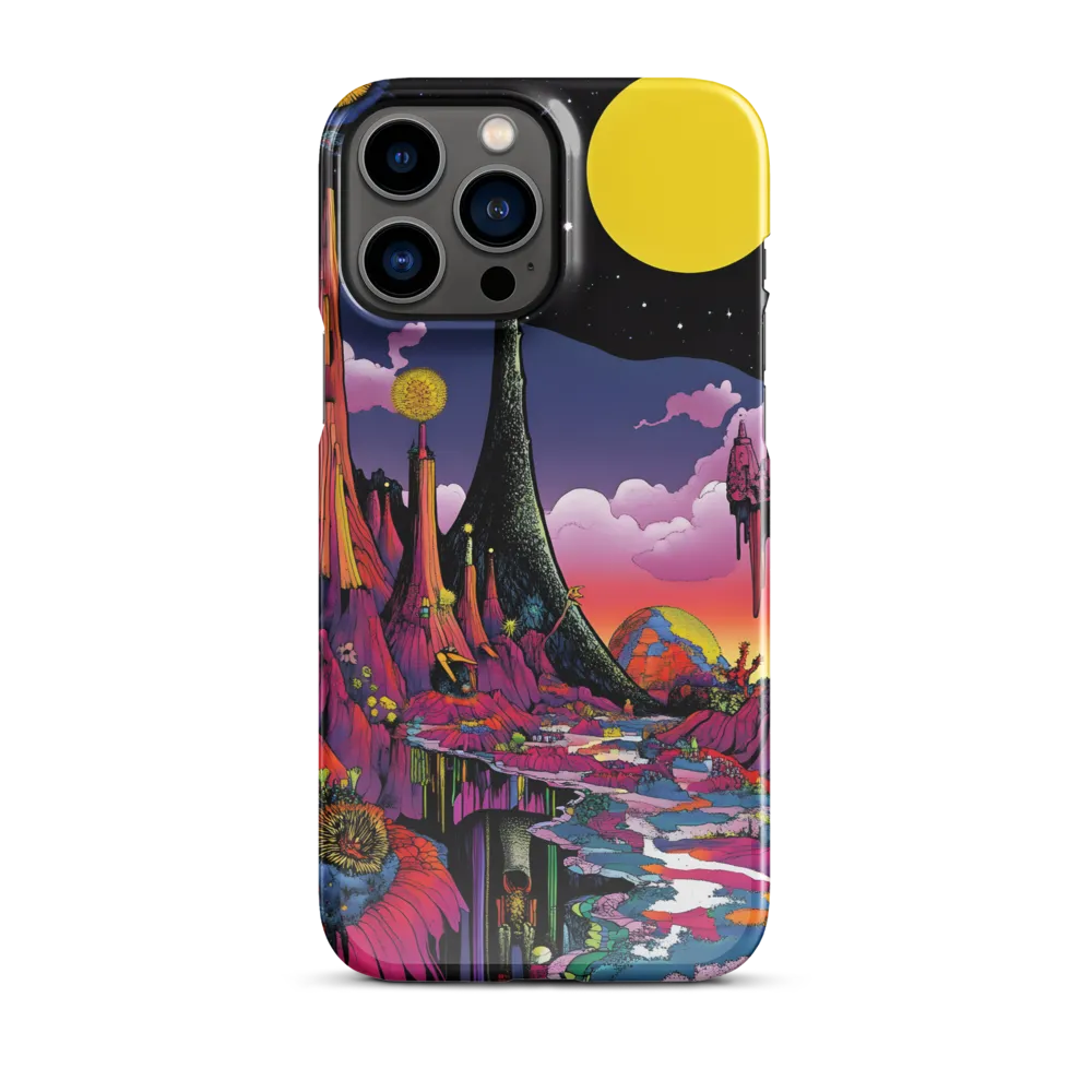 Celestial Dreams: A Journey Through an Alien Landscape | Phone Case |  13 Pro Max | Snap Case | Glossy