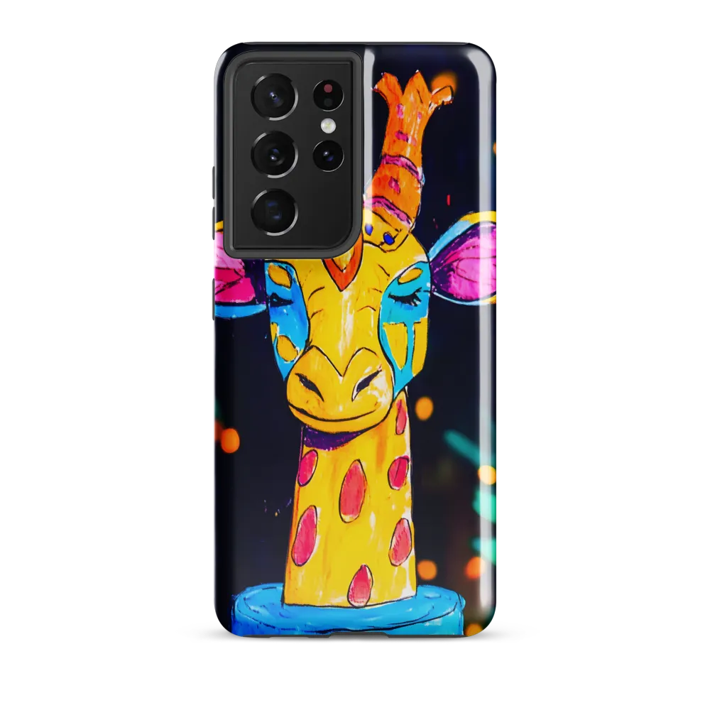 Whimsical Giraffe in Vibrant Colors | Phone Case |  S21 Ultra | Tough Case | Glossy