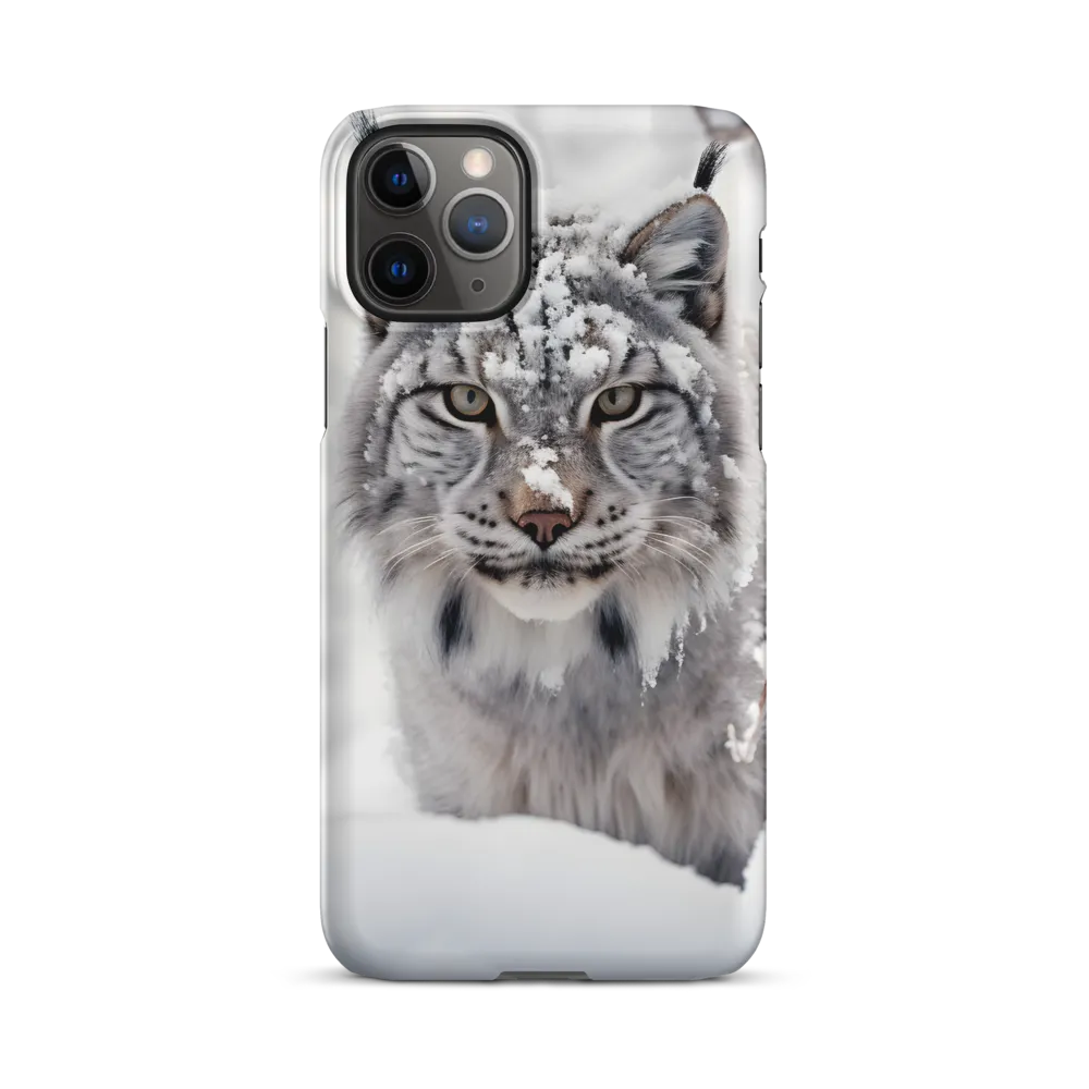 Whispers of Winter: The Lynx in Snow | Phone Case |  11 Pro | Snap Case | Matte