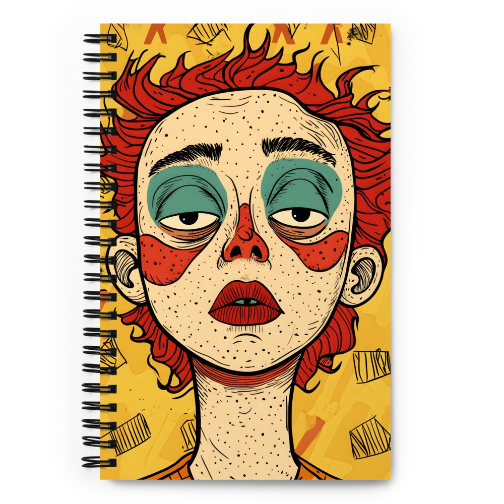 Contemplative Clown | Spiral Notebook