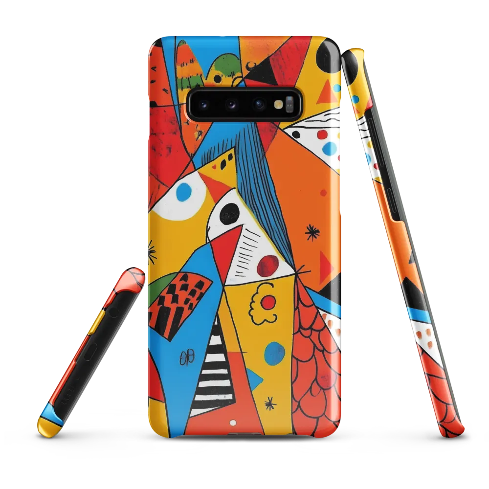 Geometric Playground: A Colorful Journey Through Abstract Landscapes | Phone Case |  S10 Plus | Snap Case | Glossy