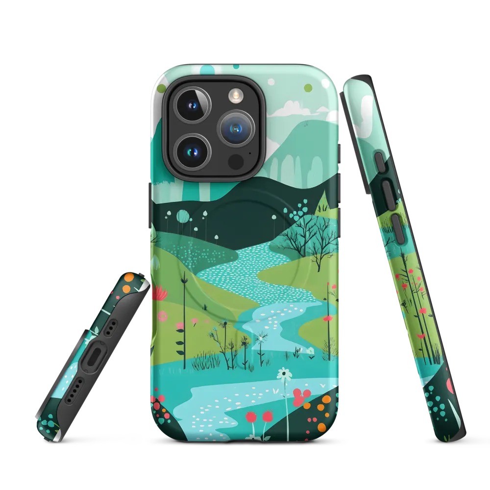 Whimsical River in a Lush Landscape