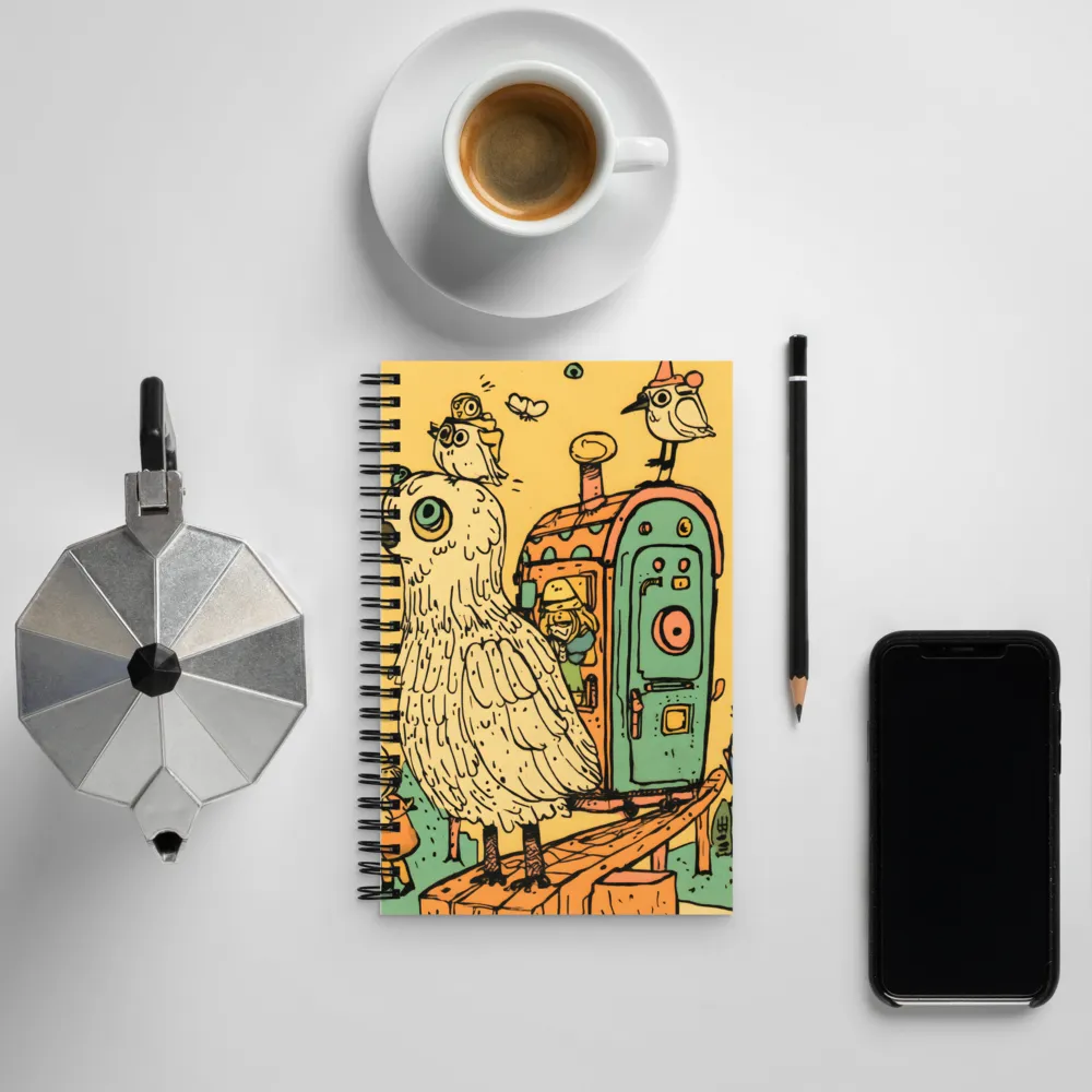 Whimsical Avian Adventure | Spiral Notebook