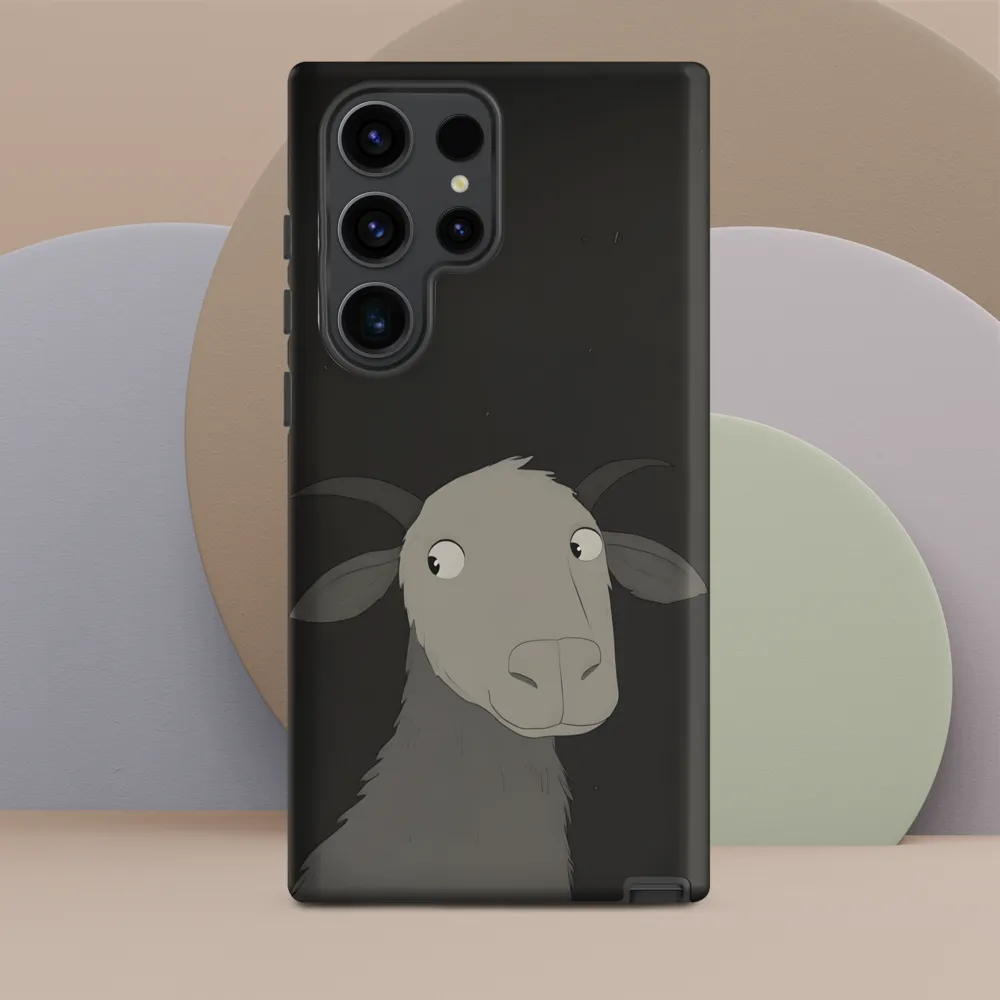 Whimsical Goat in Darkness