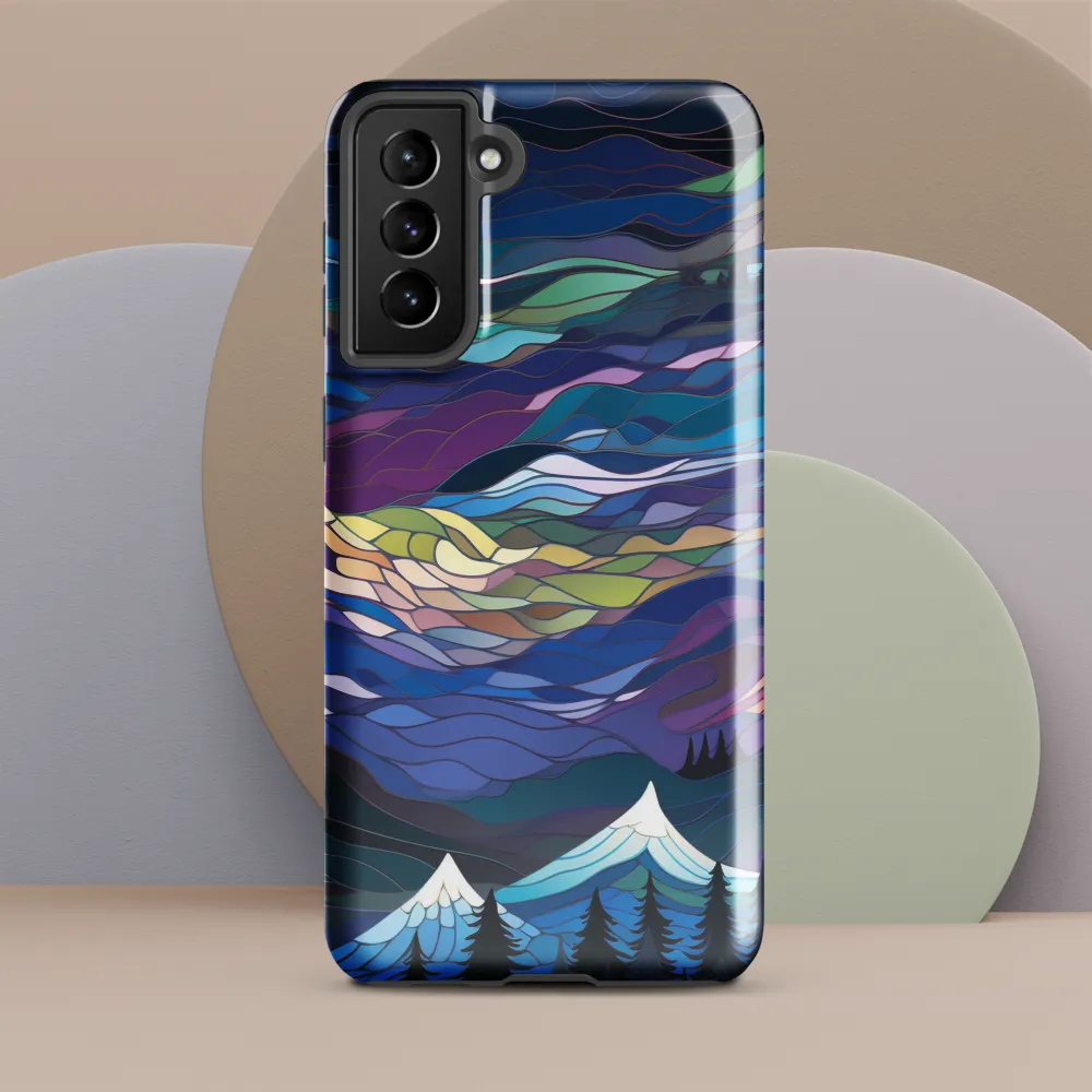 Twilight Peaks: An Abstract Mountain Landscape