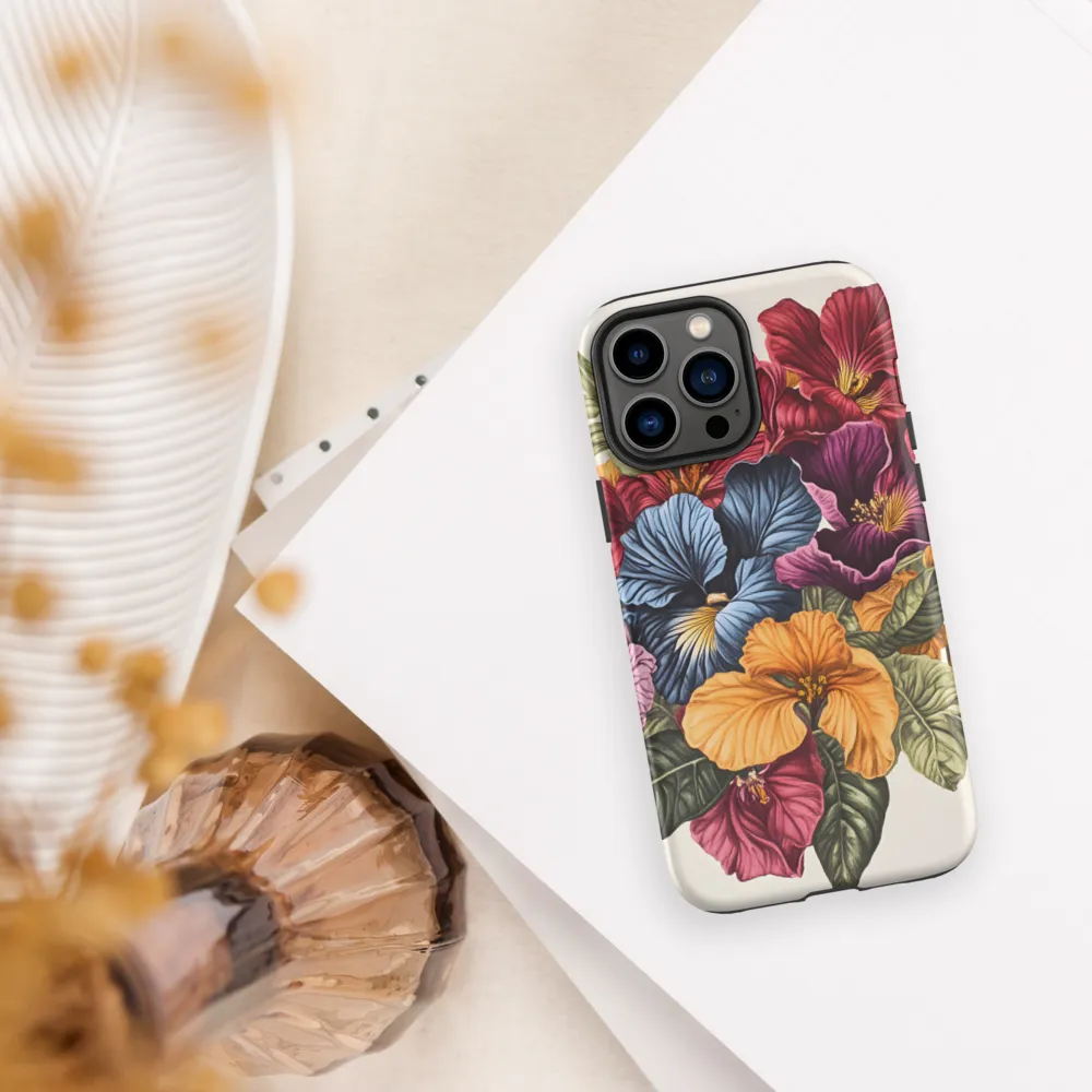 Floral Symphony in Color | Phone Case |  13 Pro Max | Tough Case | Matte