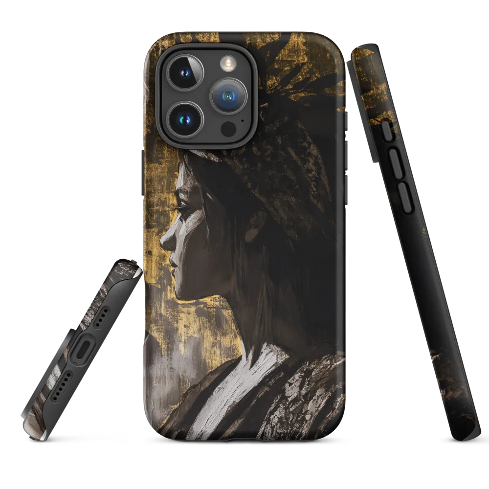 Golden Elegance: A Modern Profile Portrait
