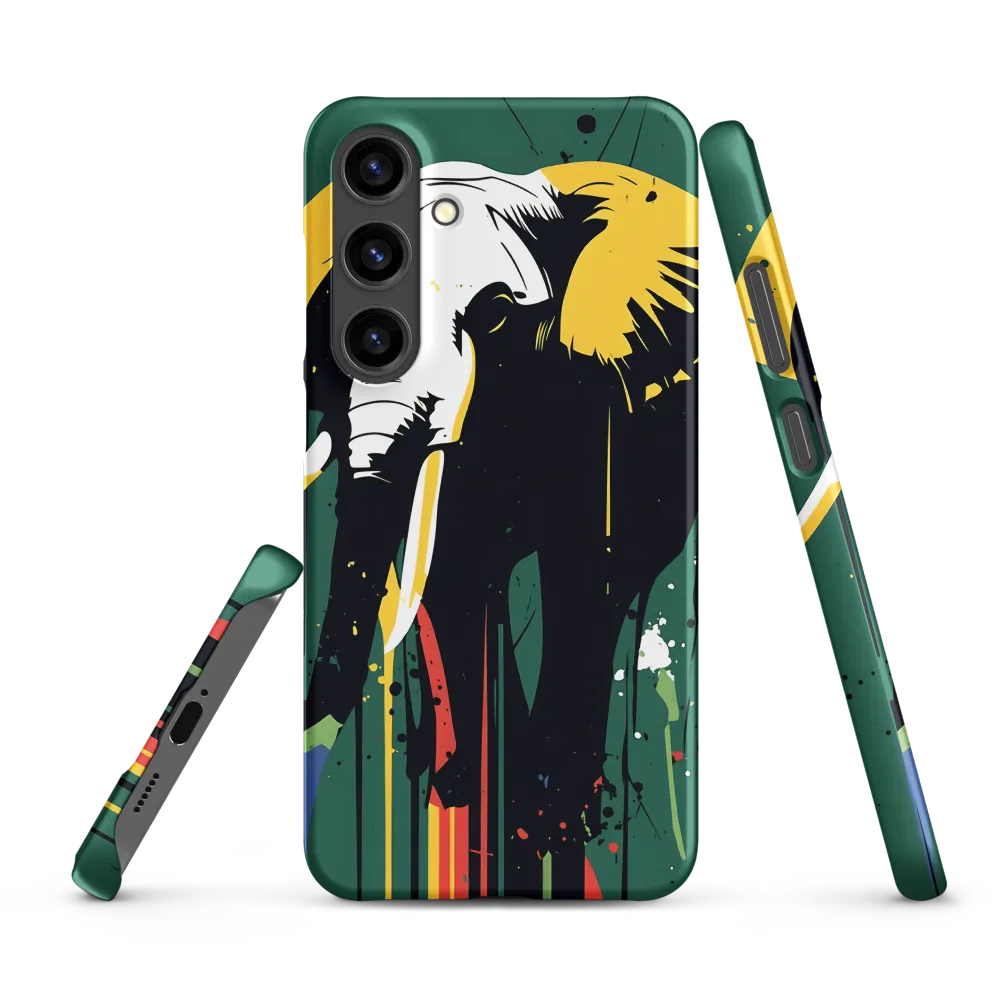 Majestic Minimalism: The Colorful Elephant