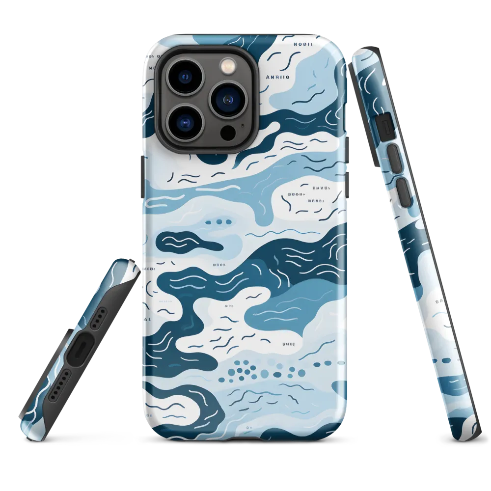 Flowing Waters: An Abstract Journey | Phone Case |  14 Pro Max | Tough Case | Glossy