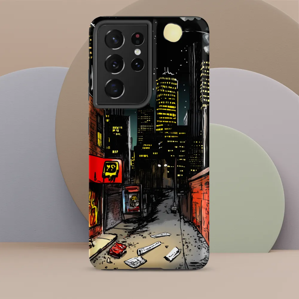 Nocturnal Cityscape: The Hidden Alley | Phone Case |  S21 Ultra | Tough Case | Matte