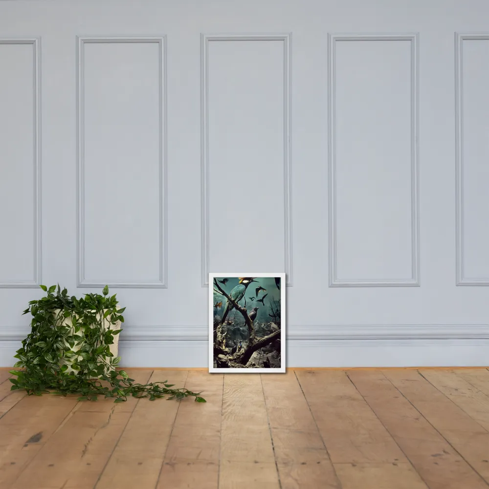 Whispers of the Avian Realm | Poster with White Frame | 12″×16″