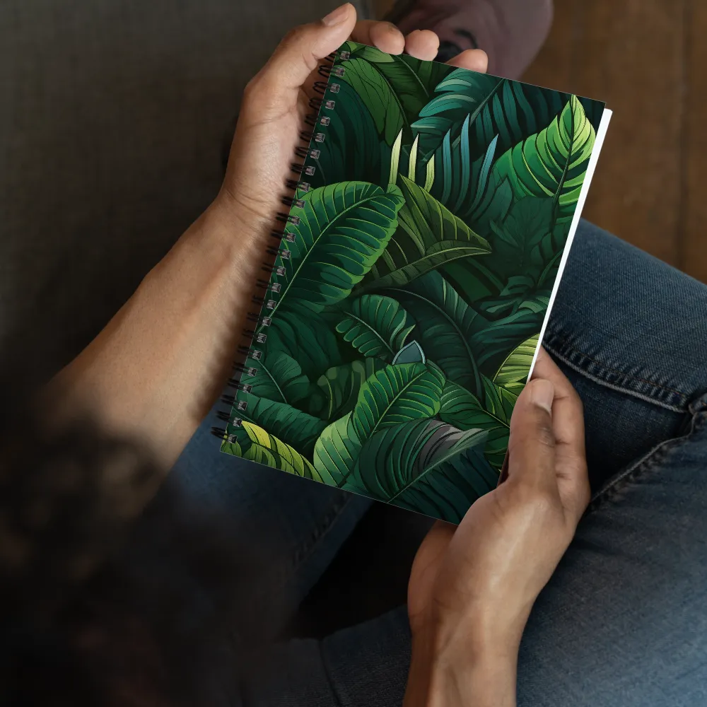 Lush Canopy: A Tropical Foliage Study | Spiral Notebook