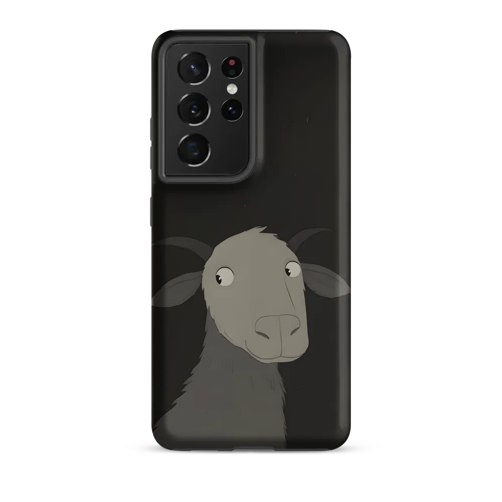 Whimsical Goat in Darkness