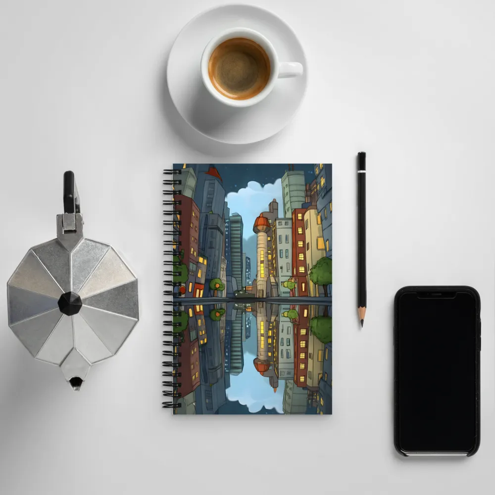 Reflections of a Serene City | Spiral Notebook