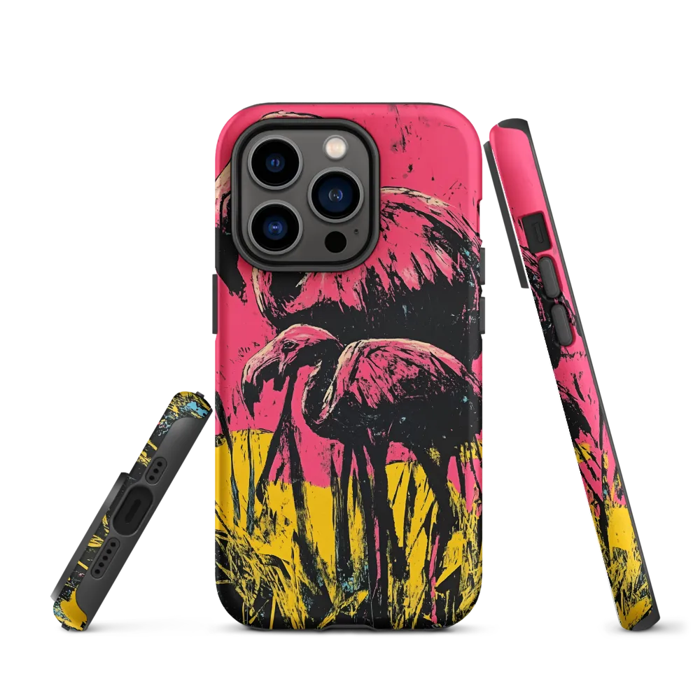 Flamingo Duet: A Pop Art Expression