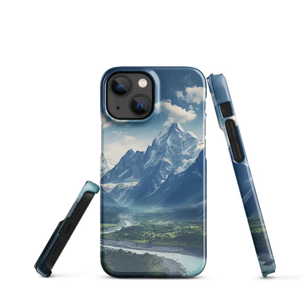Majestic Serenity: A Landscape of Mountains and Rivers | Phone Case |  13 Mini | Snap Case | Glossy