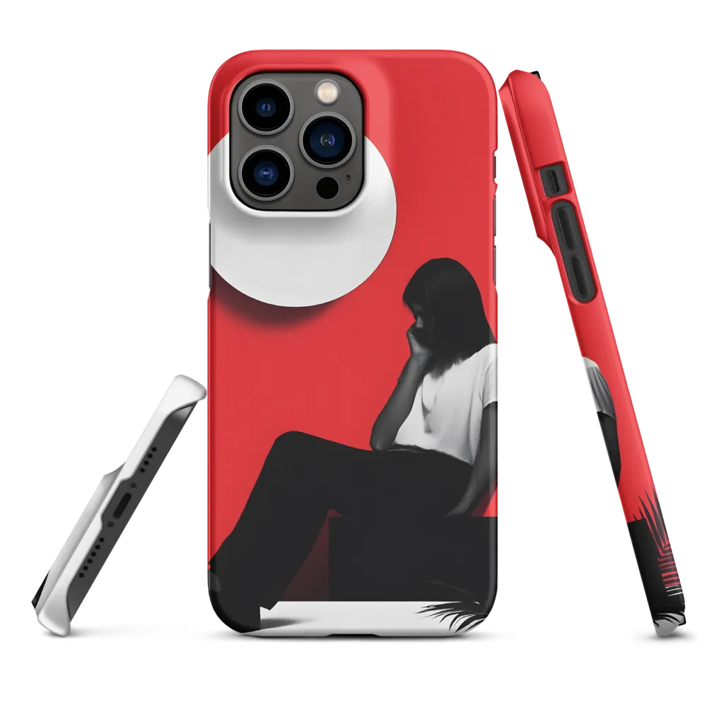 Contemplation in Red | Phone Case |  14 Pro Max | Snap Case | Matte