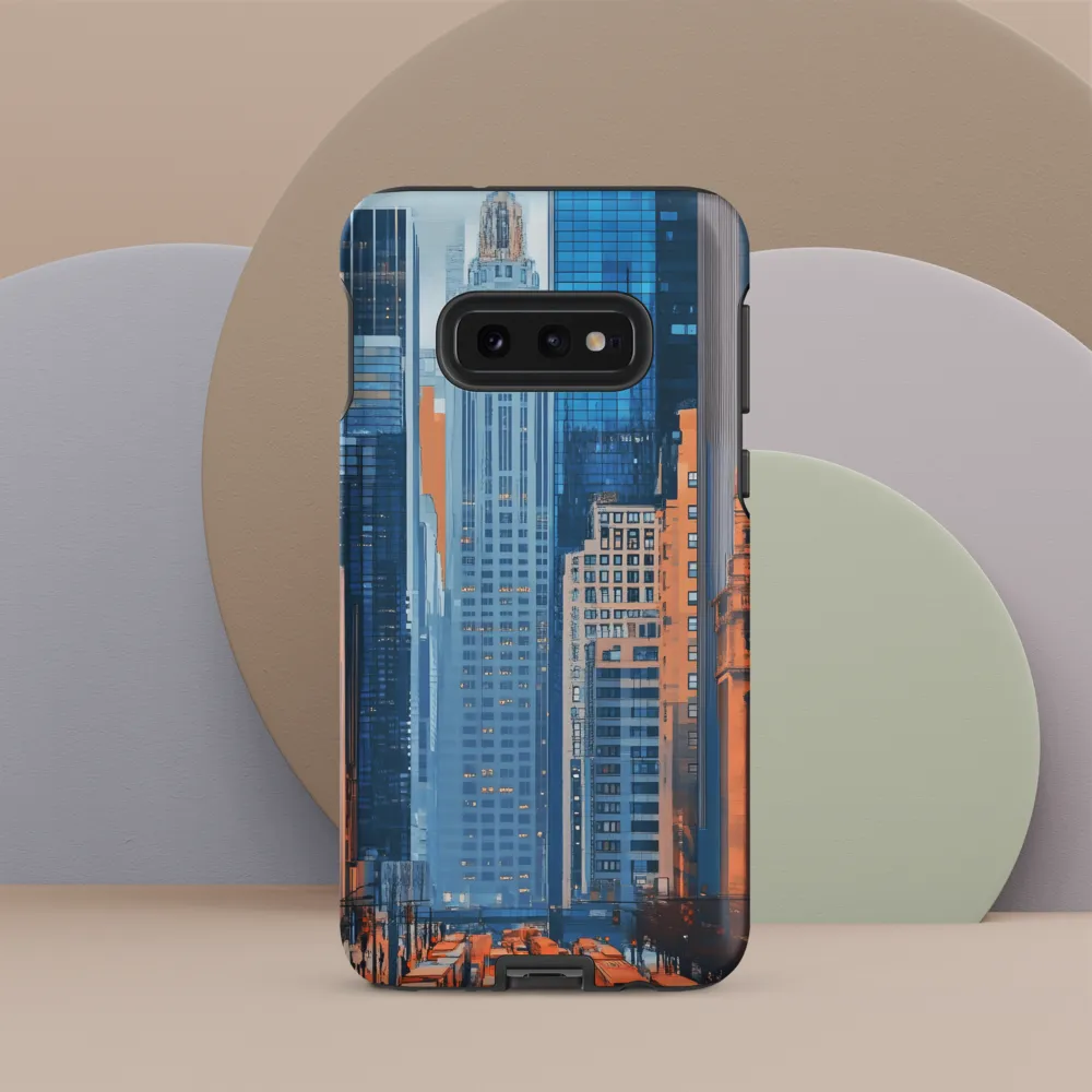 Urban Symphony in Blue and Orange