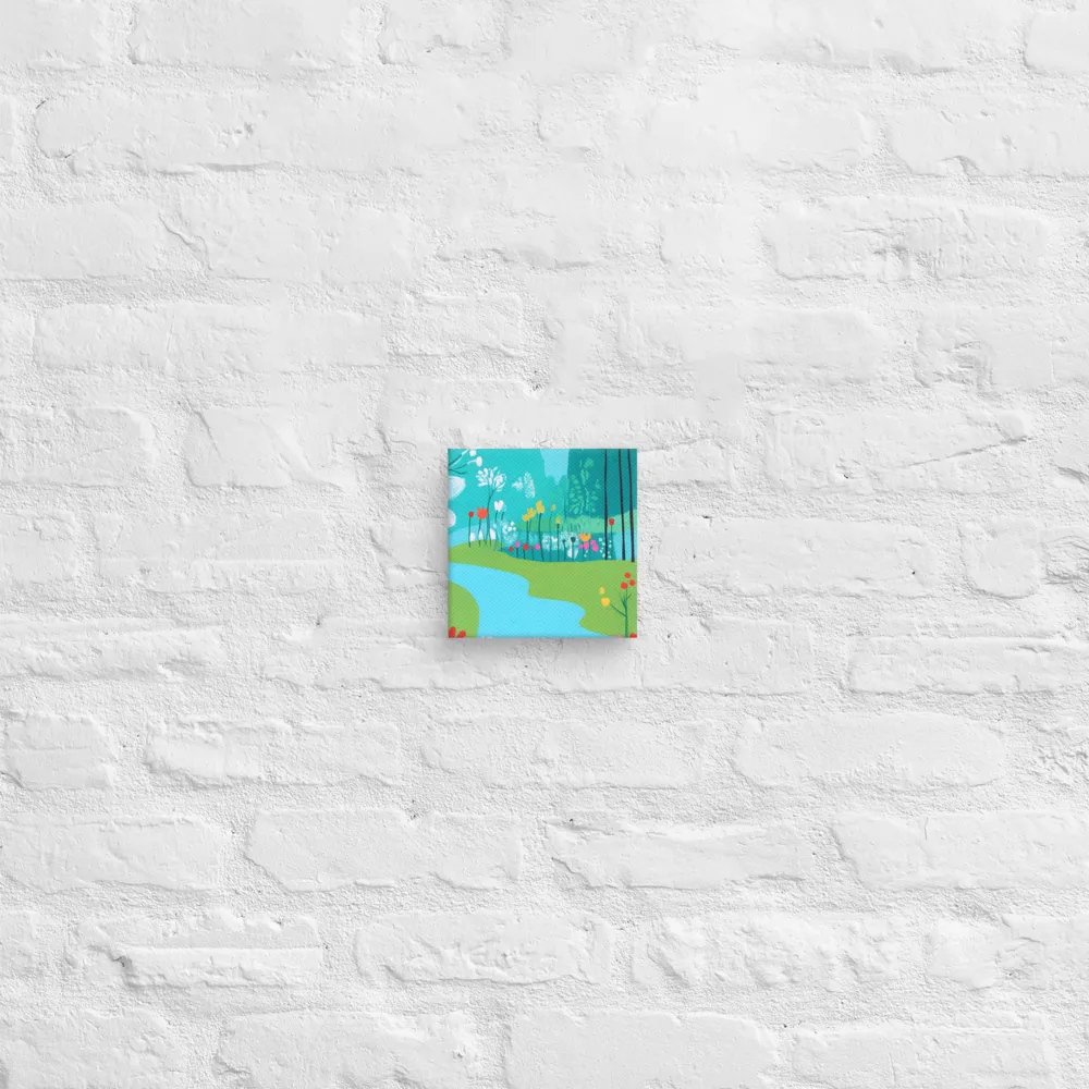 Whispers of Spring: A Colorful Retreat | Canvas | 6″×6″