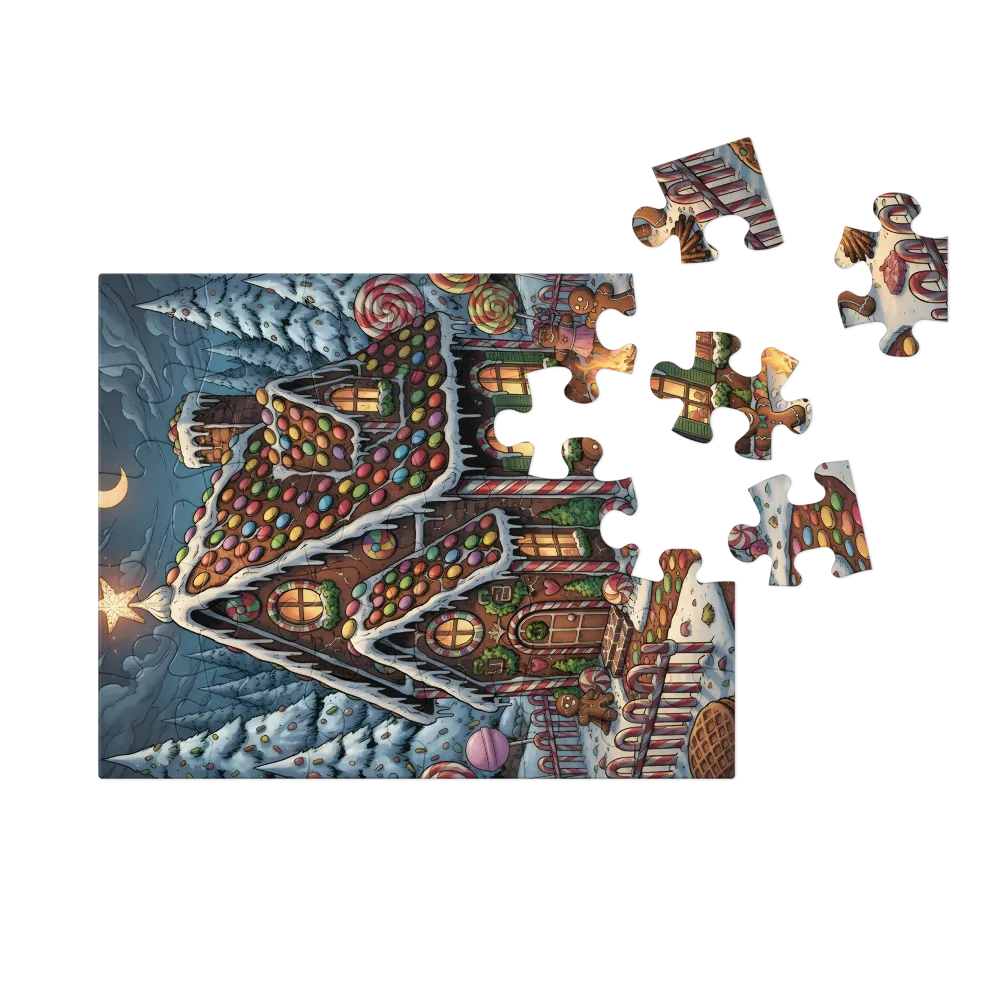 Gingerbread Cottage 
 Jigsaw Puzzle in Tin Box
