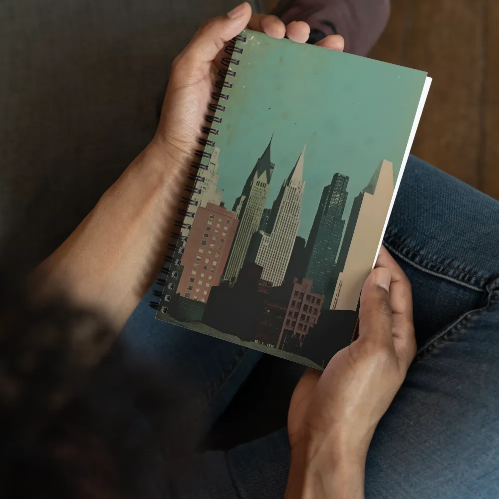 Urban Nostalgia: A Retro Cityscape | Spiral Notebook