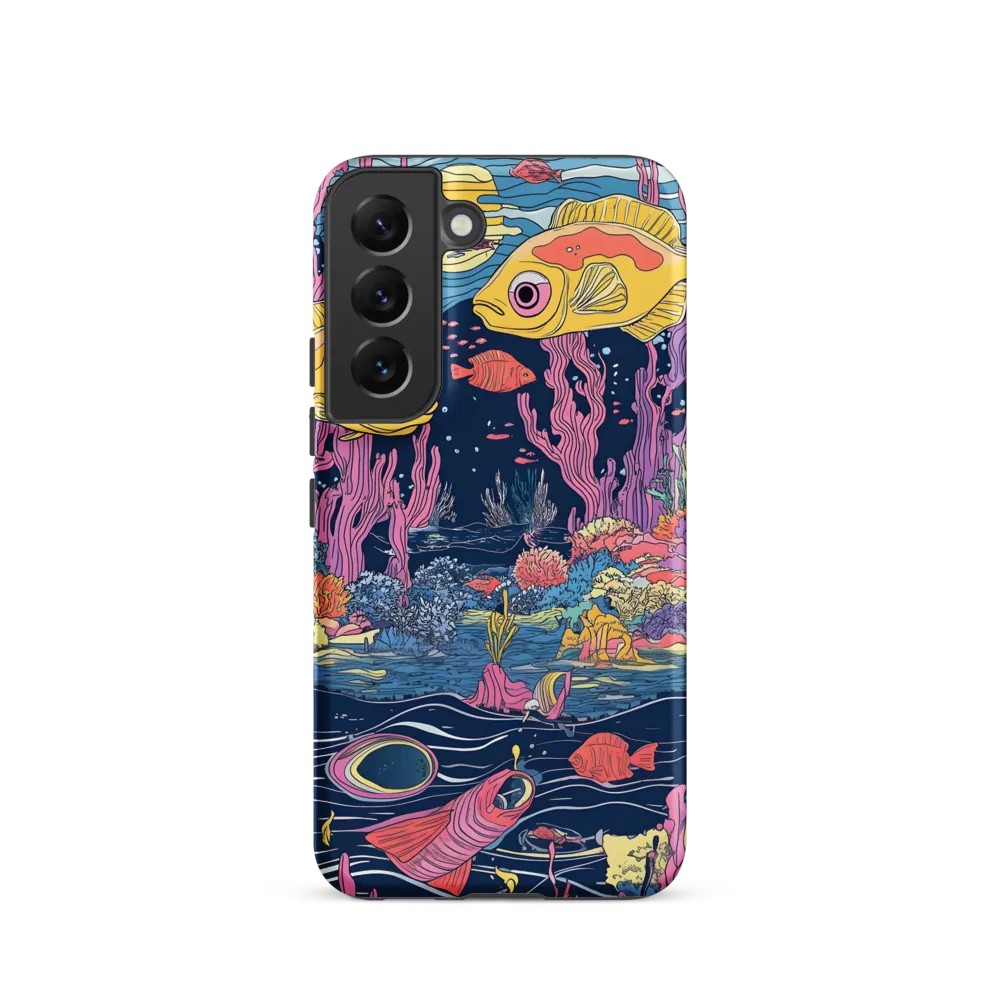 Underwater Dreamscape: A Playful Encounter | Phone Case |  S22 | Tough Case | Matte