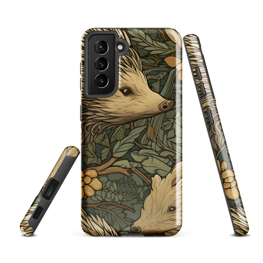 Whimsical Hedgehog Garden | Phone Case |  S21 FE | Tough Case | Glossy
