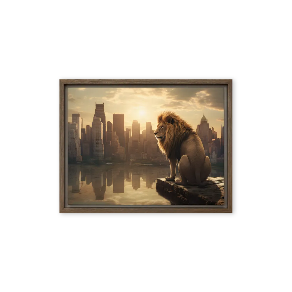 The Lion's Gaze Over the Urban Symphony