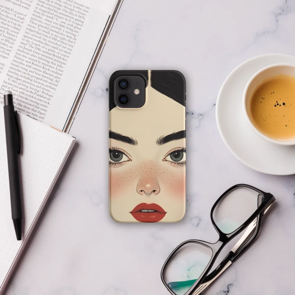 Serenity Captured: A Modern Portrait | Phone Case |  12 | Snap Case | Matte