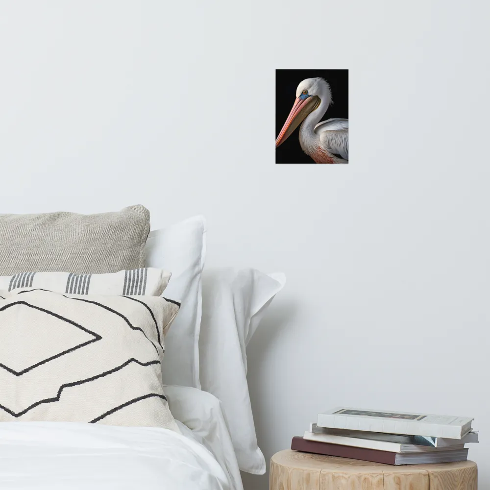 Elegance in White: The Pelican | Poster | 8″×10″