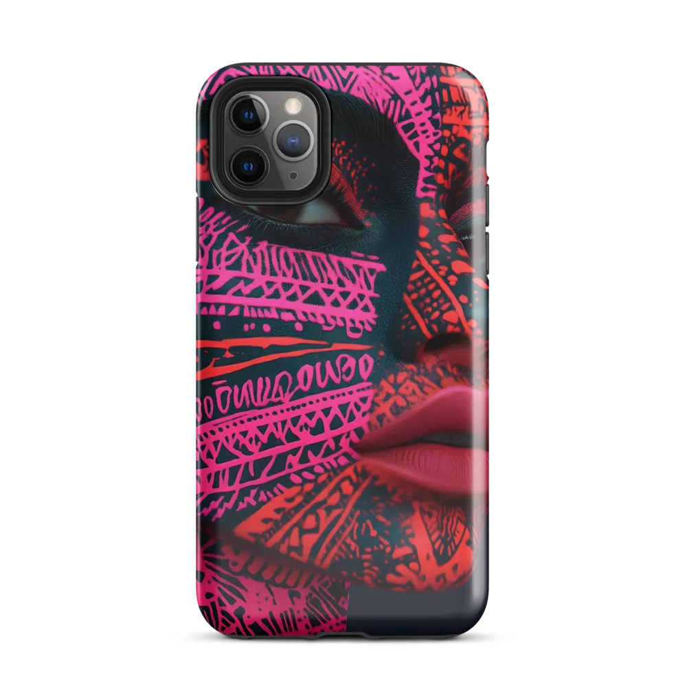 Neon Visage: A Bold Expression of Contemporary Art | Phone Case |  11 Pro Max | Tough Case | Glossy