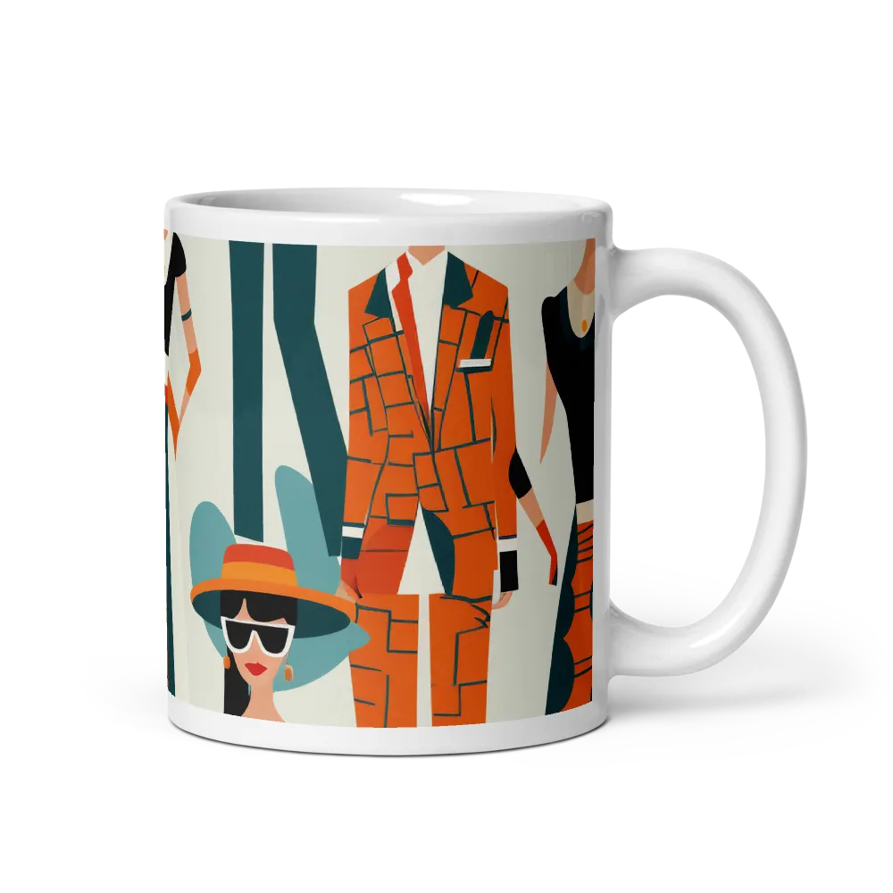 Chic Figures in Pop Art | Mug with White inside | 11 oz