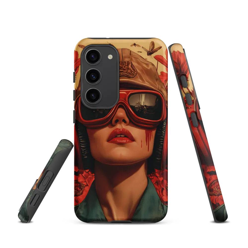Defiant Portrait in a Floral Realm | Phone Case |  S23 | Tough Case | Matte