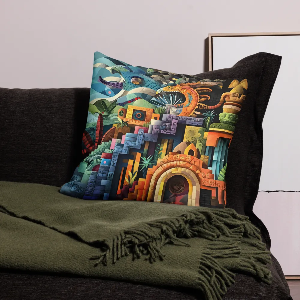 Embrace of the Mythical Landscape | Pillow | 22″×22″