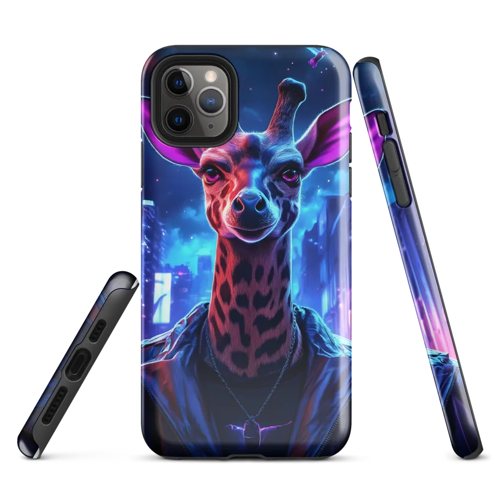 Urban Giraffe: A Neon Fantasy | Phone Case |  11 Pro Max | Tough Case | Glossy