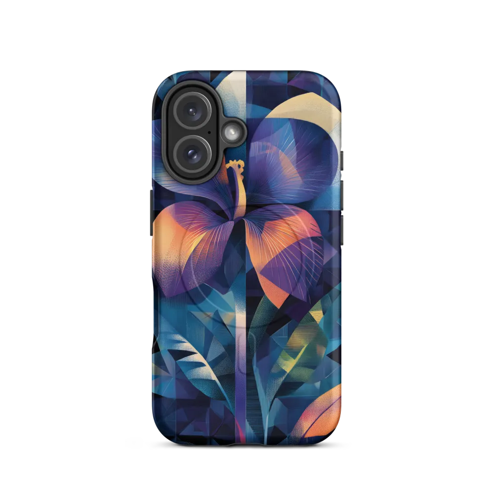 Iridescent Orchid in Geometric Night