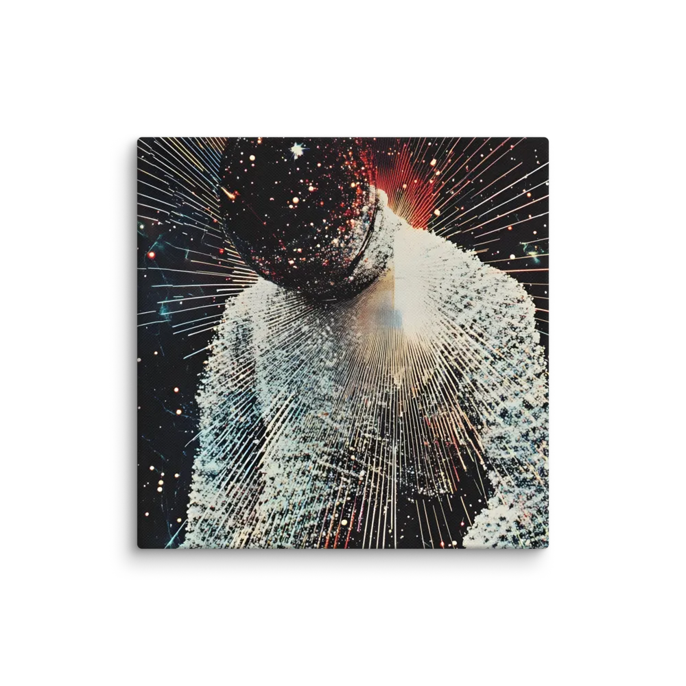 Ethereal Astronaut: A Journey Through the Cosmos | Canvas | 14″×14″