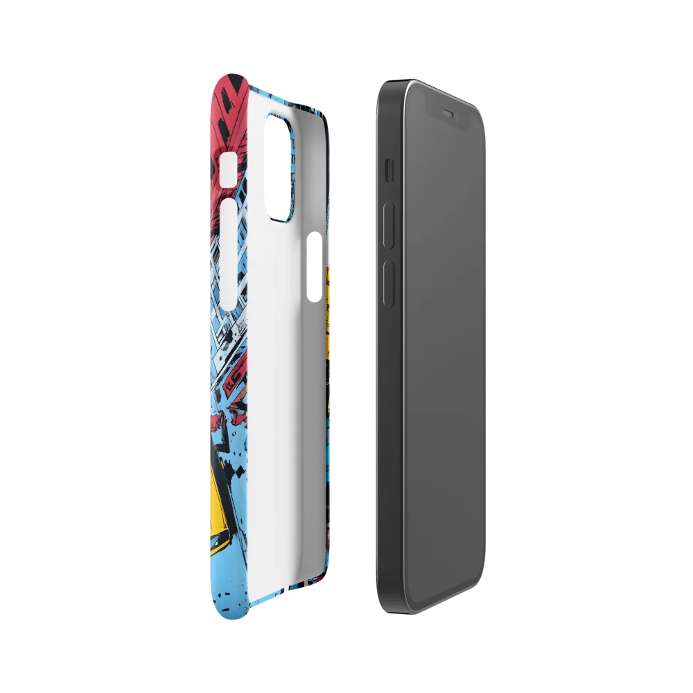 Urban Chaos: Aerial View of City Life | Phone Case |  12 Mini | Snap Case | Glossy