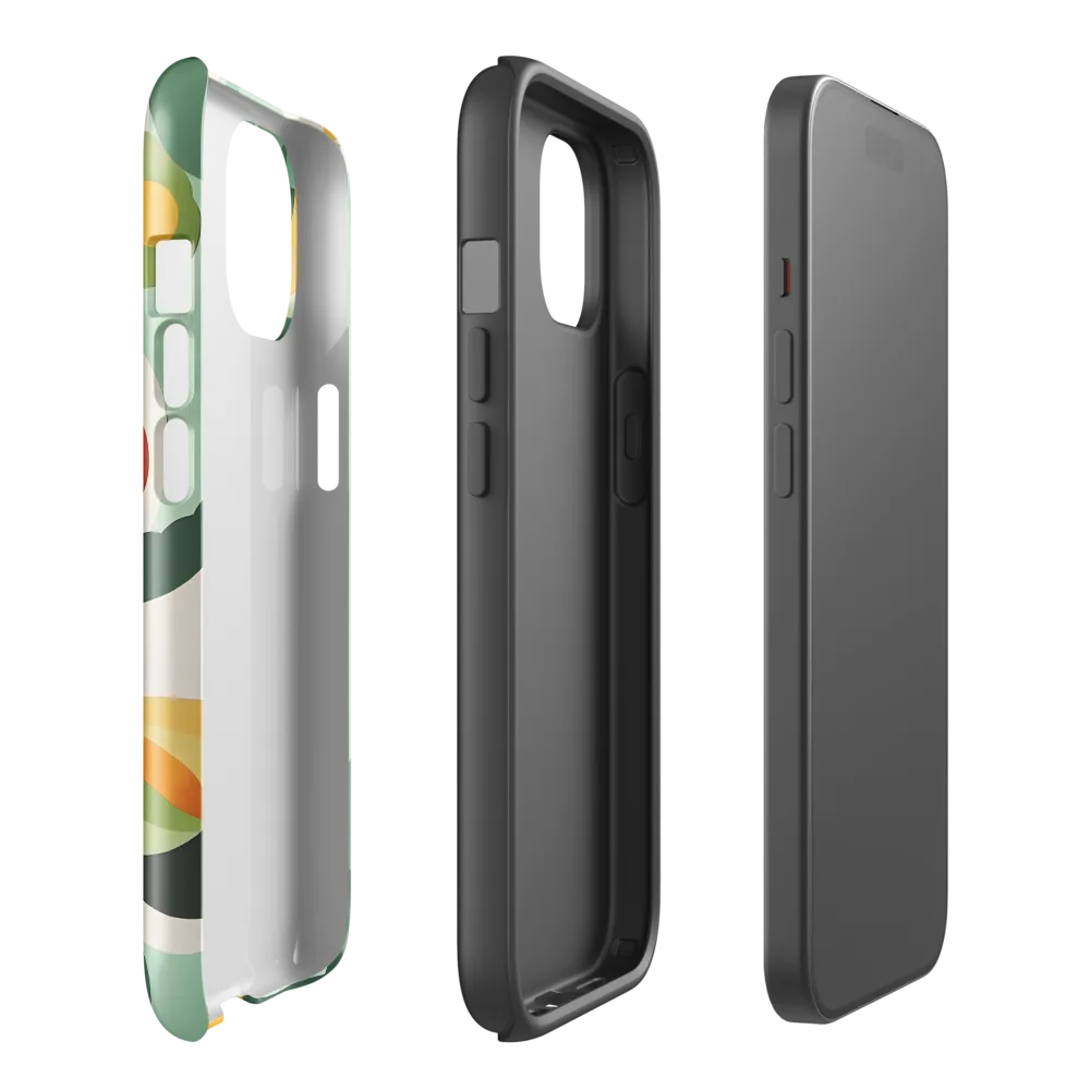 Harmony in Shapes: A Playful Abstract Design | Phone Case |  15 | Tough Case | Glossy