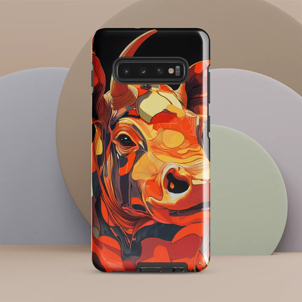 Modern Serenade: The Vibrant Cow | Phone Case |  S10 Plus | Tough Case | Glossy