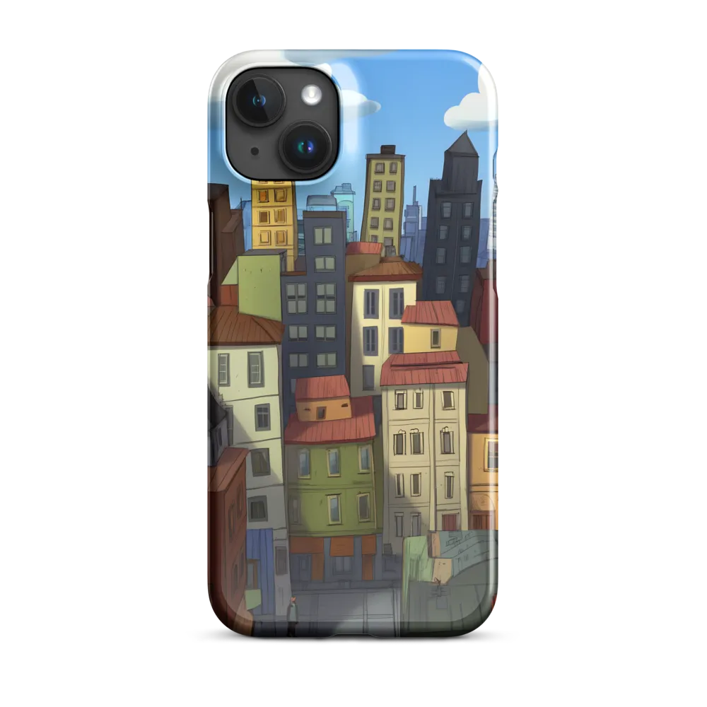 Urban Symphony: A Colorful Cityscape | Phone Case |  15 Plus | Snap Case | Glossy