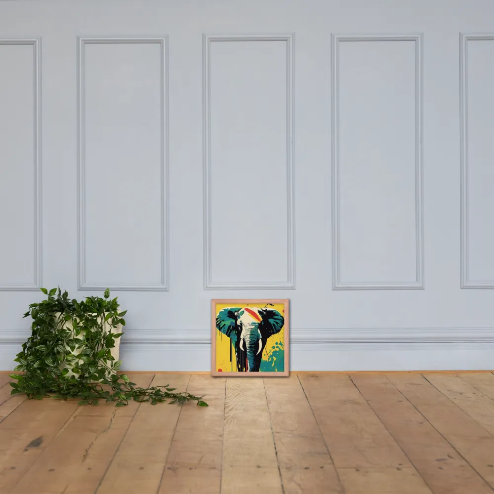 Elegance of the Wild: A Colorful Harmony | Poster with Red oak Frame | 12″×12″